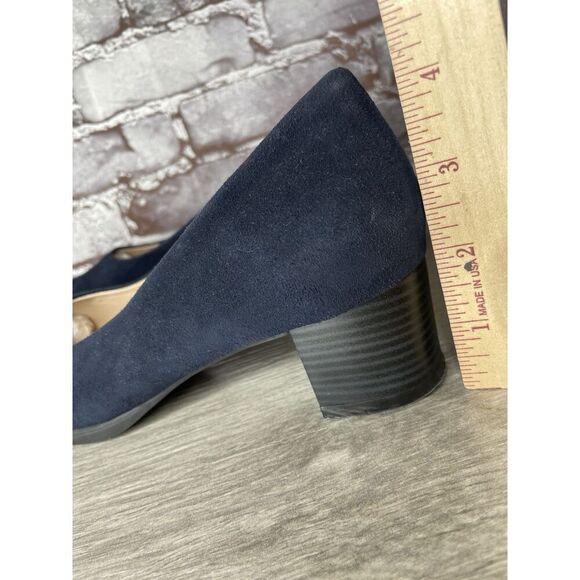 Modabella Navy Blue Suede Leather Round Toe Dress Heels Women’s Sz 38EU/7.5M US - Picture 10 of 16